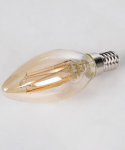 Alternative view of GloboStar® 99058 Λάμπα LED Ultra Thin Soft S Spiral Filament E14 C35 Κεράκι 2W 140lm 360° AC 220-240V IP20 Φ3.5 x Υ10.5cm Ultra Θερμό Λευκό 2200K με Μελί Γυαλί - Dimmable - 3 Years Warranty