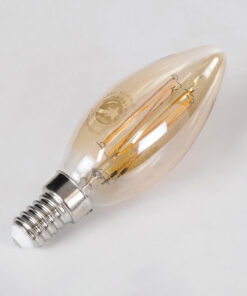 GloboStar® 99058 Λάμπα LED Ultra Thin Soft S Spiral Filament E14 C35 Κεράκι 2W 140lm 360° AC 220-240V IP20 Φ3.5 x Υ10.5cm Ultra Θερμό Λευκό 2200K με Μελί Γυαλί - Dimmable - 3 Years Warranty 10 99058 4