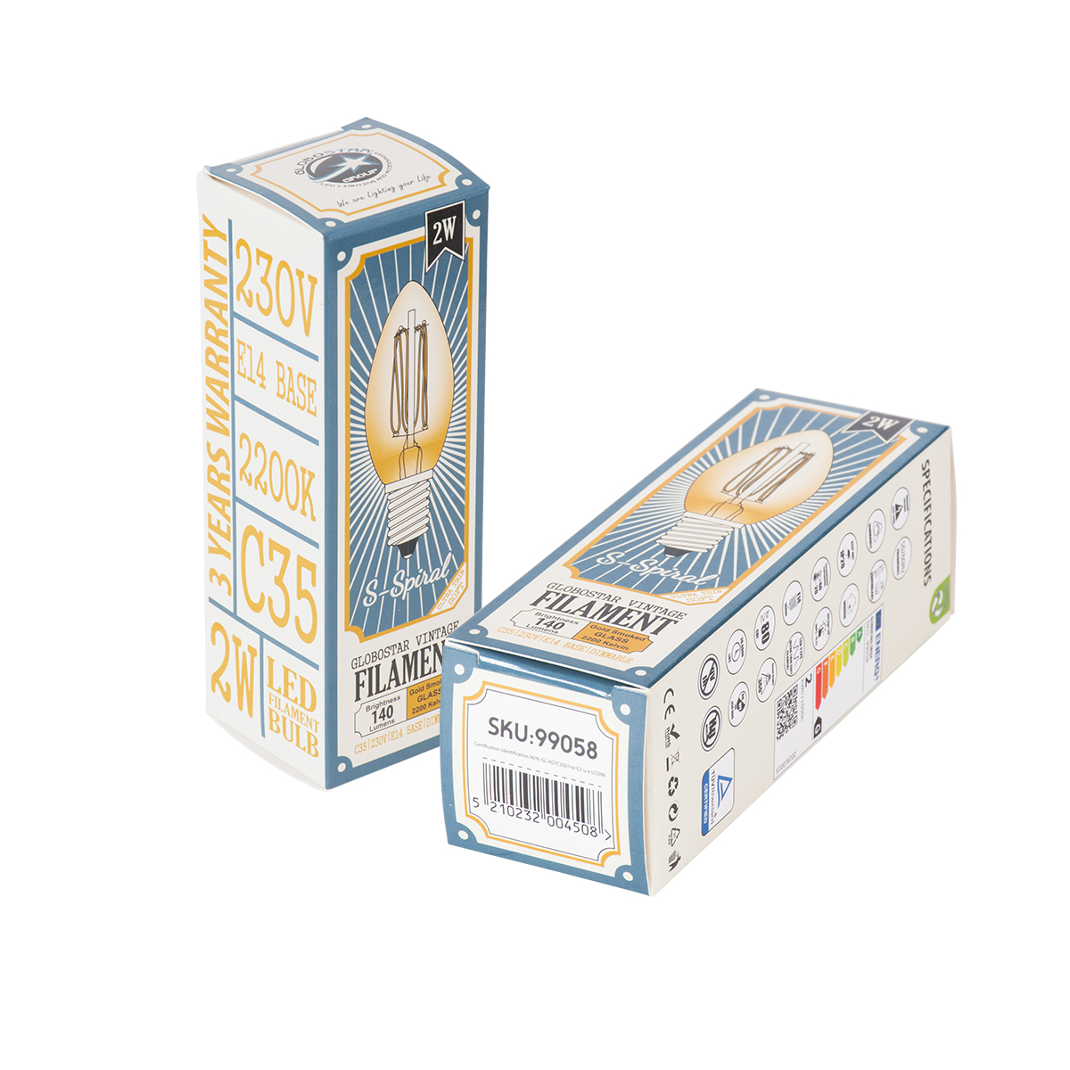 GloboStar® 99058 Λάμπα LED Ultra Thin Soft S Spiral Filament E14 C35 Κεράκι 2W 140lm 360° AC 220-240V IP20 Φ3.5 x Υ10.5cm Ultra Θερμό Λευκό 2200K με Μελί Γυαλί - Dimmable - 3 Years Warranty 7 GloboStar® 99058 Λάμπα LED Ultra Thin Soft S Spiral Filament E14 C35 Κεράκι 2W 140lm 360° AC 220-240V IP20 Φ3.5 x Υ10.5cm Ultra Θερμό Λευκό 2200K με Μελί Γυαλί - Dimmable - 3 Years Warranty - Image 5