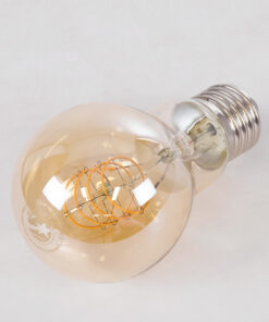 Alternative view of GloboStar® 99059 Λάμπα LED Ultra Thin Soft S Spiral Filament E27 A60 Γλόμπος 4W 280lm 360° AC 220-240V IP20 Φ6 x Υ10.5cm Ultra Θερμό Λευκό 2200K με Μελί Γυαλί - Dimmable - 3 Years Warranty