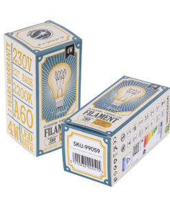 GloboStar® 99059 Λάμπα LED Ultra Thin Soft S Spiral Filament E27 A60 Γλόμπος 4W 280lm 360° AC 220-240V IP20 Φ6 x Υ10.5cm Ultra Θερμό Λευκό 2200K με Μελί Γυαλί - Dimmable - 3 Years Warranty 12 99059 6