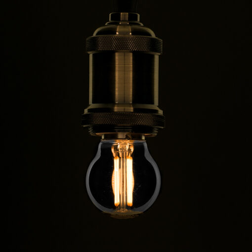 GloboStar® GloboStar® 99064 Λάμπα E27 G45 Γλομπάκι LED FILAMENT 4W 400 lm 320° AC 85-265V Edison Retro με Φιμέ Γυαλί Θερμό Λευκό 2700 K Dimmable