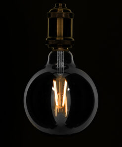 GloboStar® GloboStar® 99073 Λάμπα E27 G125 Γλόμπος LED LONG FILAMENT 8W 800 lm 320° AC 85-265V Edison Retro με Φιμέ Γυαλί Θερμό Λευκό 2700 K Dimmable