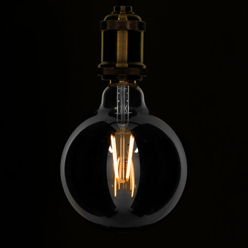 GloboStar® GloboStar® 99073 Λάμπα E27 G125 Γλόμπος LED LONG FILAMENT 8W 800 lm 320° AC 85-265V Edison Retro με Φιμέ Γυαλί Θερμό Λευκό 2700 K Dimmable