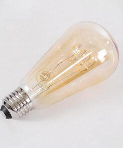 GloboStar® 99082 Λάμπα LED Ultra Thin Soft S Spiral Filament E27 ST64 Αχλάδι 4W 280lm 360° AC 220-240V IP20 Φ6.4 x Υ14cm Ultra Θερμό Λευκό 2200K με Μελί Γυαλί - Dimmable - 3 Years Warranty 10 99082 4