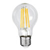 GloboStar® GloboStar® 99083 Λάμπα LED Long Filament E27 A60 Γλόμπος 4W 840lm 360° AC 220-240V IP20 Φ6 x Υ11cm Θερμό Λευκό 2700K με Διάφανο Γυαλί - Pro Series 210lm/W - A Ενεργειακή Κλάση - 3 Χρόνια Εγγύηση