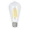 GloboStar® GloboStar® 99086 Λάμπα LED Long Filament E27 ST64 Αχλάδι 4W 840lm 360° AC 220-240V IP20 Φ6.4 x Υ14.5cm Θερμό Λευκό 2700K με Διάφανο Γυαλί - Pro Series 210lm/W - A Ενεργειακή Κλάση - 3 Χρόνια Εγγύηση