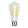 GloboStar® GloboStar® 99090 Λάμπα LED Long Filament E27 ST64 Αχλάδι 7W 1470lm 360° AC 220-240V IP20 Φ6.4 x Υ14.5cm Θερμό Λευκό 2700K με Διάφανο Γυαλί - Pro Series 210lm/W - A Ενεργειακή Κλάση - 3 Χρόνια Εγγύηση