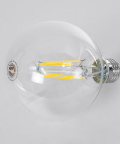 Alternative view of GloboStar® 99092 Λάμπα LED Long Filament E27 G95 Γλόμπος 4W 840lm 360° AC 220-240V IP20 Φ9.5 x Υ13.8cm Φυσικό Λευκό 4000K με Διάφανο Γυαλί - Pro Series 210lm/W - A Ενεργειακή Κλάση - 3 Χρόνια Εγγύηση