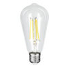 GloboStar® GloboStar® 99094 Λάμπα LED Long Filament E27 ST64 Αχλάδι 4W 840lm 360° AC 220-240V IP20 Φ6.4 x Υ14.5cm Φυσικό Λευκό 4000K με Διάφανο Γυαλί - Pro Series 210lm/W - A Ενεργειακή Κλάση - 3 Χρόνια Εγγύηση