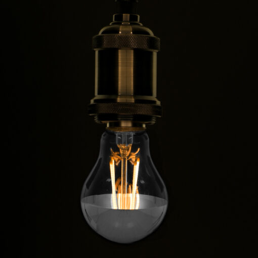 GloboStar® GloboStar® 99103 Λάμπα E27 A60 Γλόμπος με Ανεστραμμένο Χρώμιο Καθρέπτη LED FILAMENT 8W 880 lm 320° AC 85-265V Edison Retro με Διάφανο-Χρώμιο Γυαλί Θερμό Λευκό 2700 K Dimmable