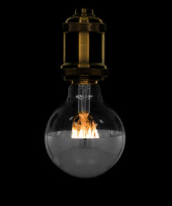 GloboStar® GloboStar® 99104 Λάμπα E27 G80 Γλόμπος με Ανεστραμμένο Χρώμιο Καθρέπτη LED FILAMENT 4W 440 lm 320° AC 85-265V Edison Retro με Διάφανο-Χρώμιο Γυαλί Θερμό Λευκό 2700 K Dimmable