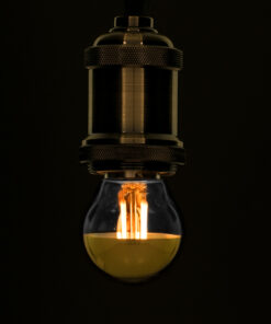 GloboStar® GloboStar® 99106 Λάμπα E27 G45 Γλομπάκι με Ανεστραμμένο Χρυσό Καθρέπτη LED FILAMENT 4W 420 lm 320° AC 85-265V Edison Retro με Διάφανο-Χρυσό Γυαλί Ultra Θερμό Λευκό 2200 K Dimmable