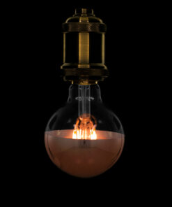 GloboStar® GloboStar® 99112 Λάμπα E27 G80 Γλόμπος με Ανεστραμμένο Χάλκινο Καθρέπτη LED FILAMENT 4W 400 lm 320° AC 85-265V Edison Retro με Διάφανο-Χάλκινο Γυαλί Ultra Θερμό Λευκό 2200 K Dimmable