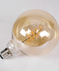 GloboStar® 99138 Λάμπα LED Soft S Spiral Filament E27 G125 Γλόμπος 4W 280lm 360° AC 220-240V IP20 Φ12.5 x Υ18cm Ultra Θερμό Λευκό 2200K με Μελί Γυαλί - Dimmable - 3 Years Warranty 10 99138 4