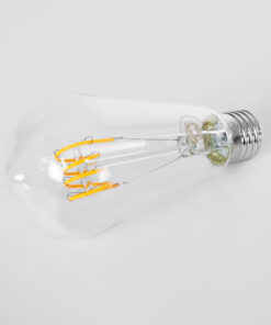 Alternative view of GloboStar® 99140 Λάμπα LED Soft T Spiral Filament E27 ST64 Αχλάδι 4W 300lm 360° AC 220-240V IP20 Φ6.4 x Υ14cm Θερμό Λευκό 2700K με Διάφανο Γυαλί Dimmable - 3 Χρόνια Εγγύηση