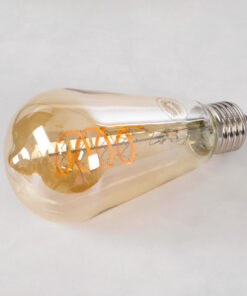 Alternative view of GloboStar® 99144 Λάμπα LED Soft S Spiral Filament E27 ST64 Αχλάδι 4W 280lm 360° AC 220-240V IP20 Φ6.4 x Υ14cm Ultra Θερμό Λευκό 2200K με Μελί Γυαλί - Dimmable - 3 Χρόνια Εγγύηση