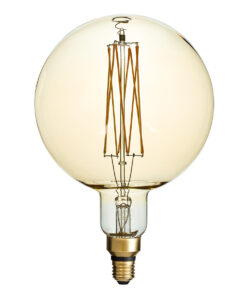 GloboStar® GloboStar® 99165 Λάμπα LED Long Filament E27 G200 PITAYAS Γλόμπος 8W 720lm 360° AC 220-240V IP20 Φ20 x Υ30cm Ultra Θερμό Λευκό 2200K με Μελί Γυαλί - Dimmable - 3 Χρόνια Εγγύηση