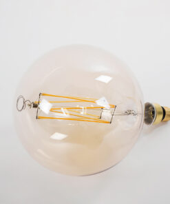 Alternative view of GloboStar® 99165 Λάμπα LED Long Filament E27 G200 PITAYAS Γλόμπος 8W 720lm 360° AC 220-240V IP20 Φ20 x Υ30cm Ultra Θερμό Λευκό 2200K με Μελί Γυαλί - Dimmable - 3 Χρόνια Εγγύηση