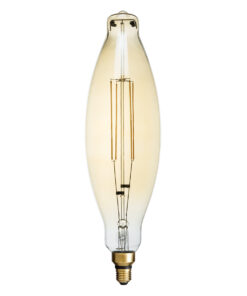 GloboStar® GloboStar® 99167 Λάμπα LED Long Filament E27 3.5K AVOCADOS Γλόμπος 8W 650lm 360° AC 220-240V IP20 Φ12 x Υ44cm Ultra Θερμό Λευκό 2200K με Μελί Γυαλί Dimmable - 3 Χρόνια Εγγύηση