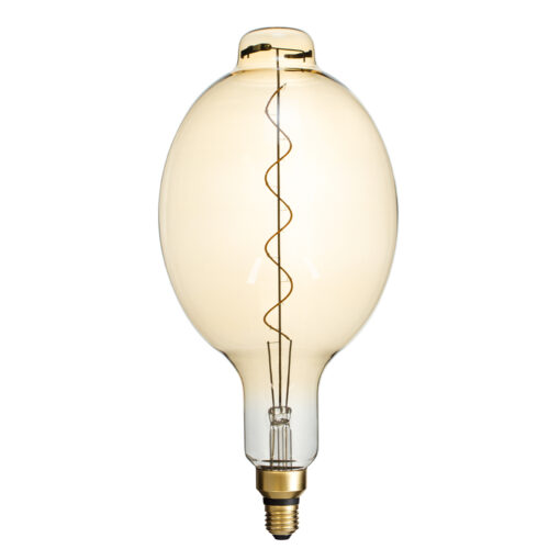 GloboStar® GloboStar® 99170 Λάμπα LED Soft S Spiral Filament E27 BT180 MANGOS Γλόμπος 6W 420lm 360° AC 220-240V IP20 Φ18 x Υ39cm Ultra Θερμό Λευκό 2200K με Μελί Γυαλί - Dimmable - 3 Years Warranty