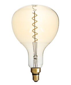 GloboStar® GloboStar® 99171 Λάμπα LED Soft S Spiral Filament E27 ER180 PAPAYAS Γλόμπος 6W 420lm 360° AC 220-240V IP20 Φ18 x Υ30cm Ultra Θερμό Λευκό 2200K με Μελί Γυαλί - Dimmable - 3 Years Warranty