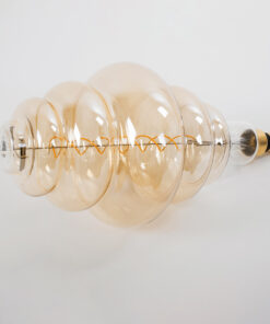 Alternative view of GloboStar® 99172 Λάμπα LED Soft S Spiral Filament E27 BH200 GRAPES Γλόμπος 8W 560lm 360° AC 220-240V IP20 Φ20 x Υ41cm Ultra Θερμό Λευκό 2200K με Μελί Γυαλί - Dimmable - 3 Χρόνια Εγγύηση