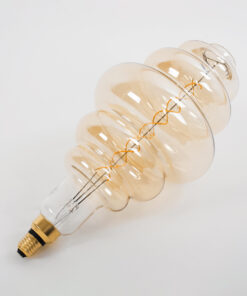 GloboStar® 99172 Λάμπα LED Soft S Spiral Filament E27 BH200 GRAPES Γλόμπος 8W 560lm 360° AC 220-240V IP20 Φ20 x Υ41cm Ultra Θερμό Λευκό 2200K με Μελί Γυαλί - Dimmable - 3 Χρόνια Εγγύηση 10 99172 4