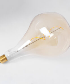 GloboStar® 99175 Λάμπα LED Soft S Spiral Filament E27 R170 ROCK Γλόμπος 4W 280lm 360° AC 220-240V IP20 Φ16.5 x Υ28cm Ultra Θερμό Λευκό 2200K με Μελί Γυαλί Dimmable - 3 Χρόνια Εγγύηση 9 99175 4