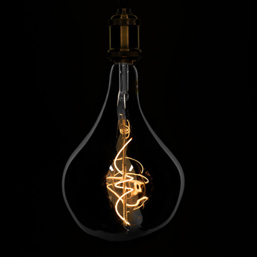 GloboStar® GloboStar® 99176 Λάμπα E27 R170 Rock LED SOFT SPIRAL FILAMENT 6W 480 lm 320° AC 85-265V Edison Retro με Φιμέ Γυαλί Θερμό Λευκό 2700 K Dimmable