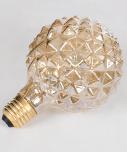 GloboStar® 99203 Λάμπα LED MTX Diode HP E27 P95 PINEAPPLE Γλόμπος 1.6W 140lm 360° AC 220-240V IP20 Φ9.5 x Υ13.5cm Ultra Θερμό Λευκό 2200K με Μελί Γυαλί - Dimmable - 3 Years Warranty 10 99203 4