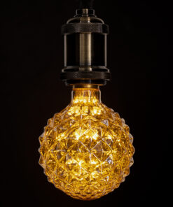 GloboStar® 99203 Λάμπα LED MTX Diode HP E27 P95 PINEAPPLE Γλόμπος 1.6W 140lm 360° AC 220-240V IP20 Φ9.5 x Υ13.5cm Ultra Θερμό Λευκό 2200K με Μελί Γυαλί - Dimmable - 3 Years Warranty 11 99203 5