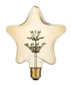 GloboStar® GloboStar® 99207 Λάμπα LED MTX Diode HP E27 S125 STAR Γλόμπος 1W 70lm 360° AC 220-240V IP20 Μ15 x Π6 x Υ16cm Ultra Θερμό Λευκό 2200K με Μελί Γυαλί - 3 Χρόνια Εγγύηση