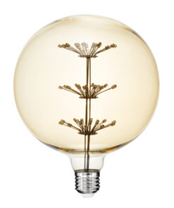 GloboStar® GloboStar® 99210 Λάμπα LED MTX Diode HP E27 BLL150 MTX BALLOON Γλόμπος 1.6W 140lm 360° AC 220-240V IP20 Φ15 x Υ19.5cm Ultra Θερμό Λευκό 2200K με Μελί Γυαλί - 3 Χρόνια Εγγύηση