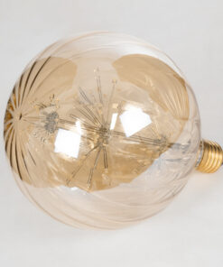 Alternative view of GloboStar® 99211 Λάμπα LED MTX Diode HP E27 G150 PUMPKIN Γλόμπος 1.6W 140lm 360° AC 220-240V IP20 Φ15 x Υ19cm Ultra Θερμό Λευκό 2200K με Μελί Γυαλί - 3 Χρόνια Εγγύηση