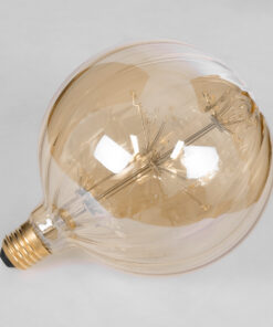 GloboStar® 99211 Λάμπα LED MTX Diode HP E27 G150 PUMPKIN Γλόμπος 1.6W 140lm 360° AC 220-240V IP20 Φ15 x Υ19cm Ultra Θερμό Λευκό 2200K με Μελί Γυαλί - 3 Χρόνια Εγγύηση 10 99211 4