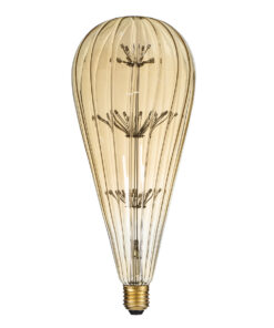 GloboStar® GloboStar® 99212 Λάμπα LED MTX Diode HP E27 BT125 BOMBSHELL Γλόμπος 1.8W 158lm 360° AC 220-240V IP20 Φ12.5 x Υ29cm Ultra Θερμό Λευκό 2200K με Μελί Γυαλί - Dimmable - 3 Years Warranty