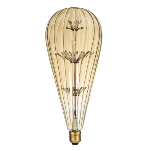 GloboStar® GloboStar® 99212 Λάμπα LED MTX Diode HP E27 BT125 BOMBSHELL Γλόμπος 1.8W 158lm 360° AC 220-240V IP20 Φ12.5 x Υ29cm Ultra Θερμό Λευκό 2200K με Μελί Γυαλί - Dimmable - 3 Years Warranty