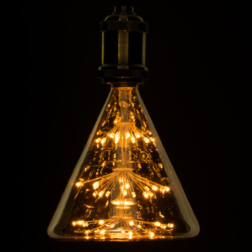 GloboStar® GloboStar® 99213 Λάμπα E27 CNC150 MTX Conical DIODE HP LED String 4W 400 lm 320° AC 85-265V Edison Retro με Μελί Γυαλί Ultra Θερμό Λευκό 2200 K