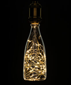 GloboStar® GloboStar® 99221 Λάμπα E27 DBC80 Deco Bottle SMD LED Copper String 3W 240 lm 320° AC 85-265V Edison Retro με Διάφανο Γυαλί Θερμό Λευκό 2700 K