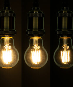 GloboStar® GloboStar® 99243 Λάμπα E27 A60 Γλόμπος LED On/Off Switch Dimmable FILAMENT 6W 580 lm 320° AC 85-265V με Διάφανο Γυαλί 3 Step Switch Dimmable Θερμό Λευκό 2700k