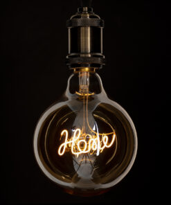 GloboStar® GloboStar® 99254 Λάμπα LED Ultra Thin Soft S Spiral Letter Filament E27 G125 HOME Γλόμπος 2.4W 204lm 360° AC 220-240V IP20 Φ12.5 x Υ18cm Ultra Θερμό Λευκό 2200K με Μελί Γυαλί - Dimmable - 3 Years Warranty