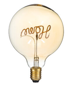 Alternative view of GloboStar® 99254 Λάμπα LED Ultra Thin Soft S Spiral Letter Filament E27 G125 HOME Γλόμπος 2.4W 204lm 360° AC 220-240V IP20 Φ12.5 x Υ18cm Ultra Θερμό Λευκό 2200K με Μελί Γυαλί - Dimmable - 3 Years Warranty