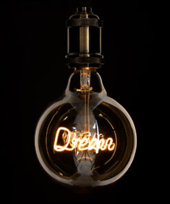 GloboStar® GloboStar® 99255 Λάμπα LED Ultra Thin Soft S Spiral Letter Filament E27 G125 DREAM Γλόμπος 2.4W 204lm 360° AC 220-240V IP20 Φ12.5 x Υ18cm Ultra Θερμό Λευκό 2200K με Μελί Γυαλί - Dimmable - 3 Years Warranty