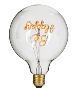 Alternative view of GloboStar® 99258 Λάμπα LED Ultra Thin Soft S Spiral Letter Filament E27 G125 BE HAPPY Γλόμπος 4W 340lm 360° AC 220-240V IP20 Φ12.5 x Υ18cm Ultra Θερμό Λευκό 2200K με Διάφανο Γυαλί - Dimmable - 3 Years Warranty