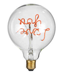 GloboStar® 99260 Λάμπα LED Ultra Thin Soft S Spiral Letter Filament E27 G125 LOVE YOU Γλόμπος 4W 340lm 360° AC 220-240V IP20 Φ12.5 x Υ18cm Κόκκινο με Διάφανο Γυαλί - Dimmable - 3 Years Warranty 9 99260 3