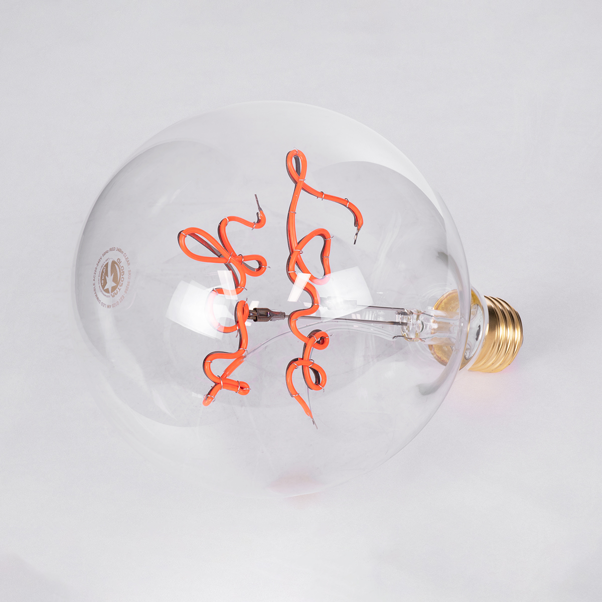 GloboStar® 99260 Λάμπα LED Ultra Thin Soft S Spiral Letter Filament E27 G125 LOVE YOU Γλόμπος 4W 340lm 360° AC 220-240V IP20 Φ12.5 x Υ18cm Κόκκινο με Διάφανο Γυαλί - Dimmable - 3 Years Warranty 5 GloboStar® 99260 Λάμπα LED Ultra Thin Soft S Spiral Letter Filament E27 G125 LOVE YOU Γλόμπος 4W 340lm 360° AC 220-240V IP20 Φ12.5 x Υ18cm Κόκκινο με Διάφανο Γυαλί - Dimmable - 3 Years Warranty - Image 3