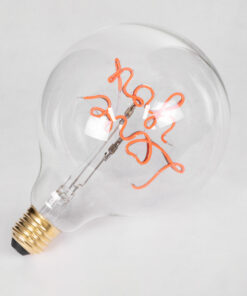 GloboStar® 99260 Λάμπα LED Ultra Thin Soft S Spiral Letter Filament E27 G125 LOVE YOU Γλόμπος 4W 340lm 360° AC 220-240V IP20 Φ12.5 x Υ18cm Κόκκινο με Διάφανο Γυαλί - Dimmable - 3 Years Warranty 11 99260 5