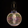 GloboStar® GloboStar® 99271 Λάμπα LED Long Filament E27 G125 Γλόμπος 3D GALAXY EFFECT Γλόμπος 3W 201lm 360° AC 220-240V IP20 Φ12.5 x Υ18cm Θερμό Λευκό 2700K με Galaxy Mirror Γυαλί - Dimmable - 3 Χρόνια Εγγύηση