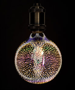 GloboStar® GloboStar® 99271 Λάμπα LED Long Filament E27 G125 Γλόμπος 3D GALAXY EFFECT Γλόμπος 3W 201lm 360° AC 220-240V IP20 Φ12.5 x Υ18cm Θερμό Λευκό 2700K με Galaxy Mirror Γυαλί - Dimmable - 3 Χρόνια Εγγύηση